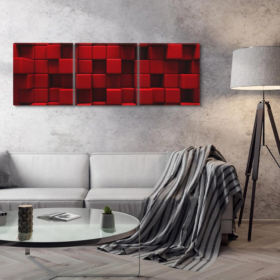 Obraz na płótnie 120x40 - Geometryczne 3D: wizja przestrzeni - geometryczne, 3D