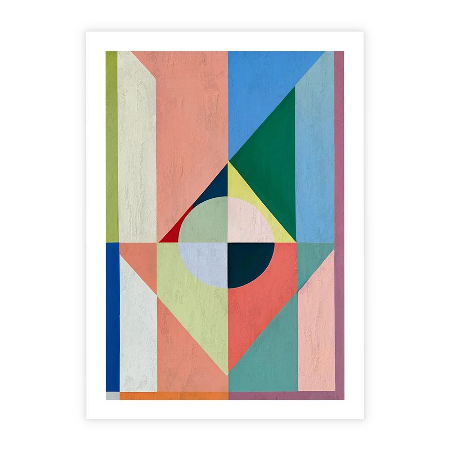Plakat bez ramy 21x30 - Księga Kolorowych Wizji - różne geometryczne formy, koła