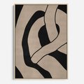 Obraz w ramie 70x100 - Obce Wariacje - abstrakcyjne linie, mroczny plakat - rama drewno