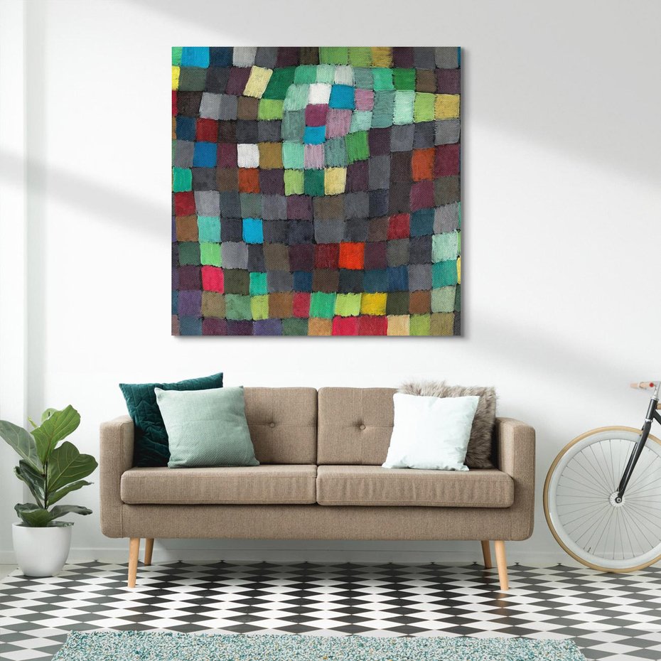 Obraz na płótnie 40x40 - May Picture 1925, Paul Klee - Reprodukcja - reprodukcja, obraz na płótnie