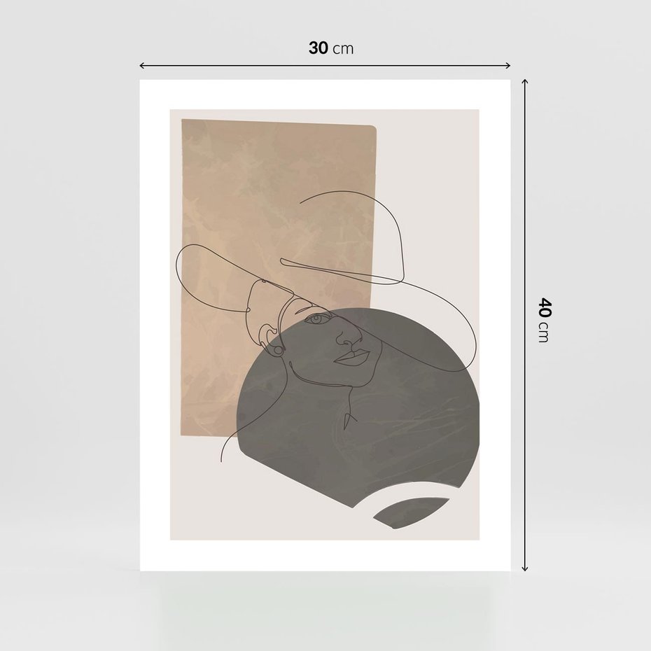 Plakat bez ramy 30x40 - Geometryczna Elegancja: One Line - geometria, nowoczesna sztuka