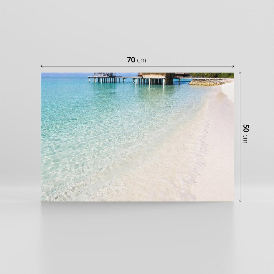 Obraz na płótnie 70x50 - Rajski klimat plaży tropikalnej - plaża, tropiki