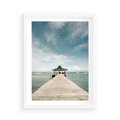 Plakat w ramie 50x70 - Magia Morza i Piękno Plaży - Hawaje, morze - rama biała