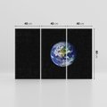 Obraz na płótnie 120x80 - Magiczne kosmiczne krajobrazy: ziemia i gwiazdy - kosmos, ziemia
