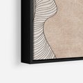 Obraz w ramie 50x70 - Symfonia uczuć i kształtów - delikatna kompozycja, falujące linie - rama czarna