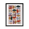 Plakat w ramie 50x70 - Kolorowe Echo Boho - abstrakcyjny obraz, geometryczna kompozycja - rama czarna
