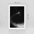 Plakat w ramie 50x70 - Kometa wśród gwiazd - kometa, gwiazdy - rama biała