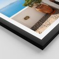 Plakat w ramie 30x40 - Santorini - oaza greckiej wyspy - Santorini, grecka - rama czarna