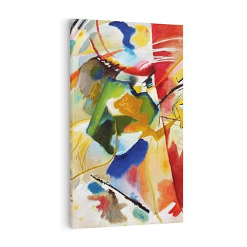 Obraz na płótnie 80x120 - "Obraz z Zielonym Centrum" (1913) Wassily Kandinsky - Reprodukcja - reprodukcja, obraz na płótnie