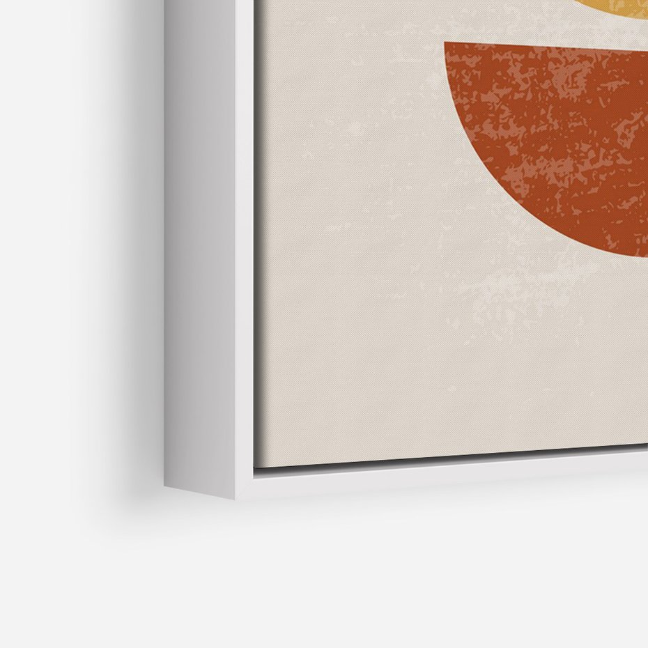 Obraz w ramie 50x70 - Geometryczne Wibracje - boho plakat, geometryczny - rama biała