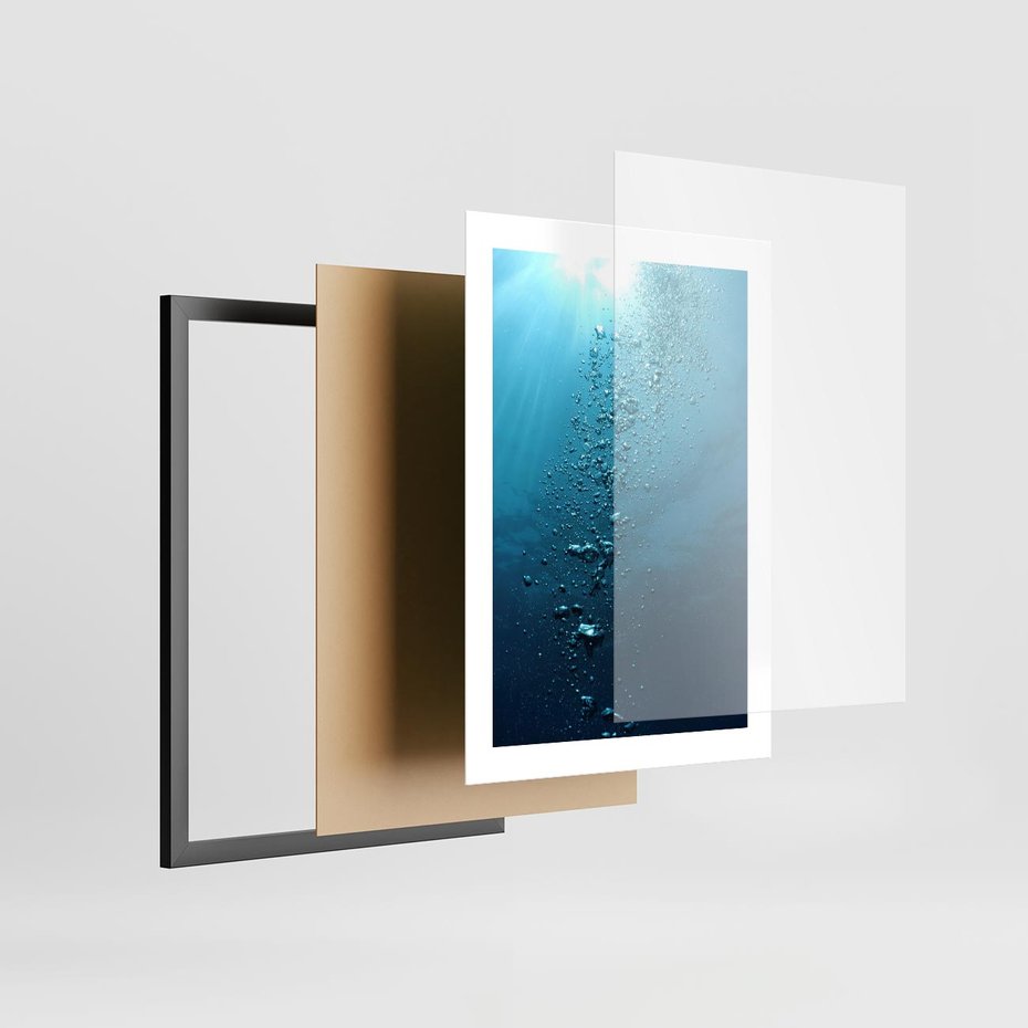 Plakat w ramie 30x40 - Gra Bąbelków - woda, bąbelki - rama czarna