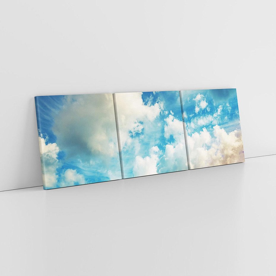 Obraz na płótnie 120x40 - Niebiańska Przestrzeń: Chmury na Horyzoncie - niebo, chmury
