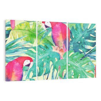 Obraz na płótnie 120x80 - Egzotyczna Przygoda - tropikalne, liście