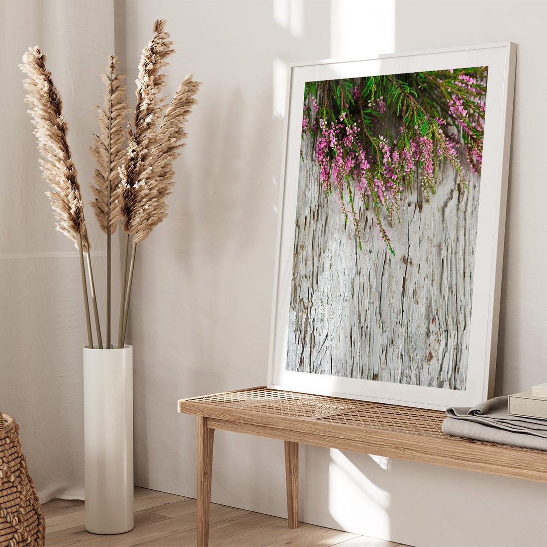 Plakat bez ramy 21x30 - Fioletowe Wrzosy - wrzosy, fiolet