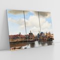 Obraz na płótnie 120x80 - "View of Delft" Johann Vermeer (1660–1661) - Reprodukcja - reprodukcja, obraz na płótnie