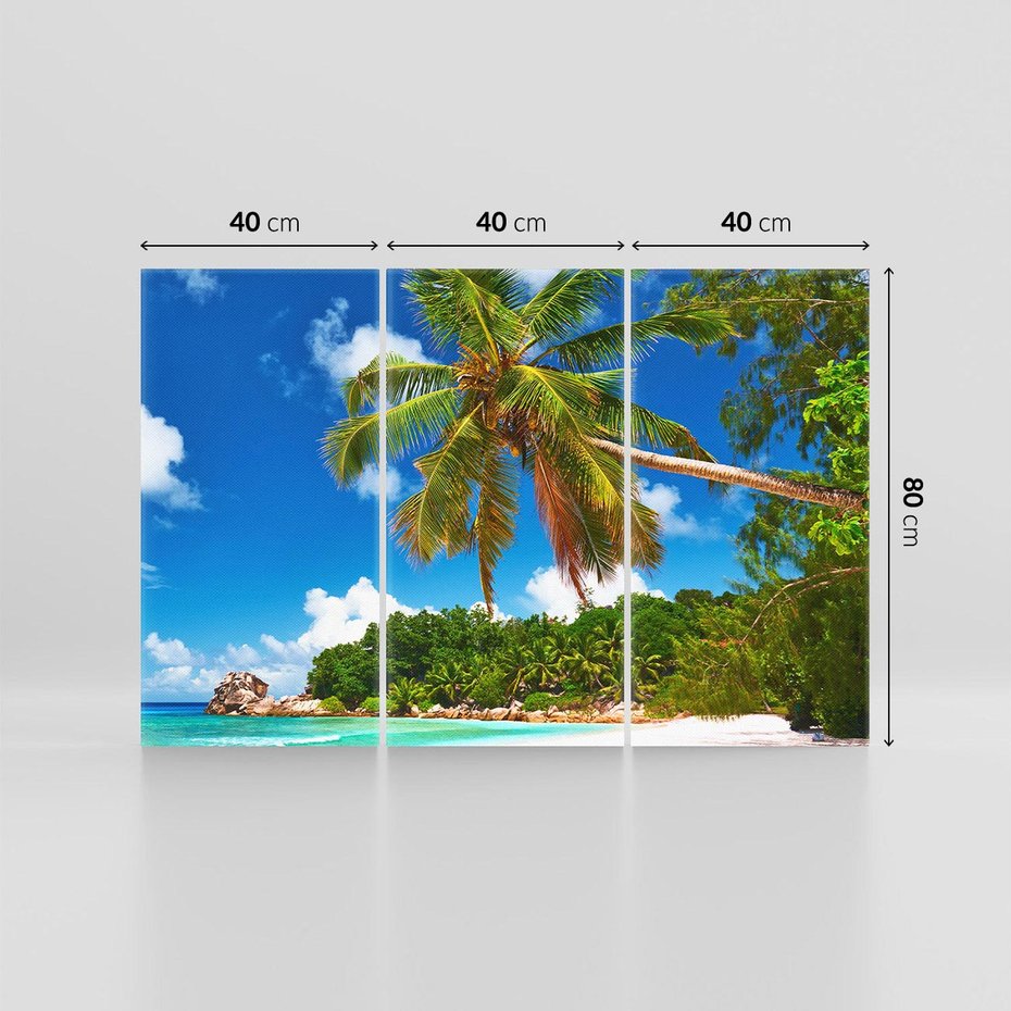 Obraz na płótnie 120x80 - Oaza palm na plaży - palma, plaża