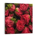 Obraz na płótnie 40x40 - Piękno róż: delikatność natury - róże, kwiaty