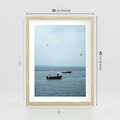 Plakat w ramie 30x40 - Rybacki Urok - morze, kutry rybackie - rama drewno