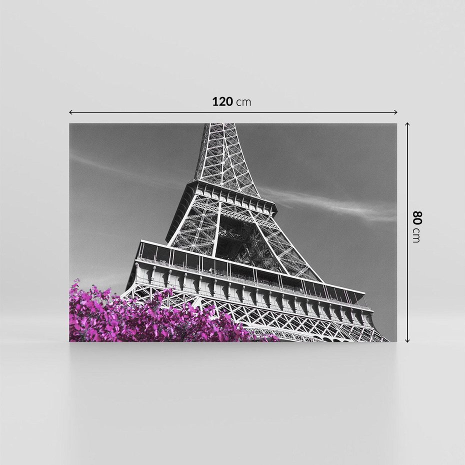 Obraz na płótnie 120x80 - Urok Eiffla w Paryżu - Eiffla, Paryż