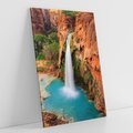 Obraz na płótnie 80x120 - Wodospad wśród majestatycznych gór - wodospad, górski