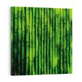 Obraz na płótnie 40x40 - Bambusowy urok zielonej harmonii - bambus, zieleń