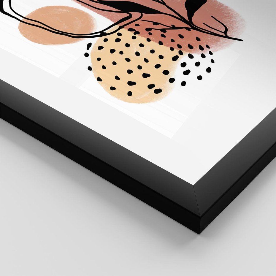 Plakat w ramie 30x40 - Migotliwe Harmonie - abstrakcja, sztuka nowoczesna - rama czarna