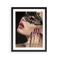 Plakat w ramie 40x50 - Piękno na tipsach - beauty, manicure - rama czarna