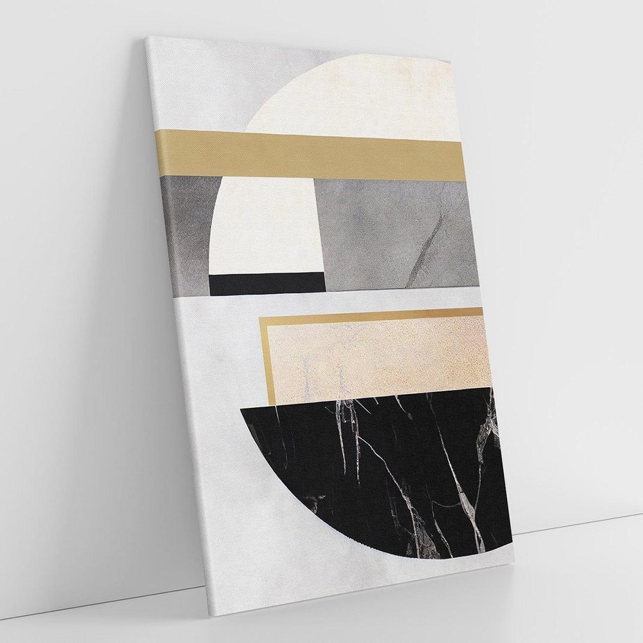 Obraz na płótnie 80x120 - Biało-Czarne Formy - nowoczesna geometria, koło