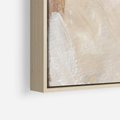 Obraz w ramie 50x50 - Elegancja w Złocistym Chaosie - złoto beż, abstrakcja - rama drewno