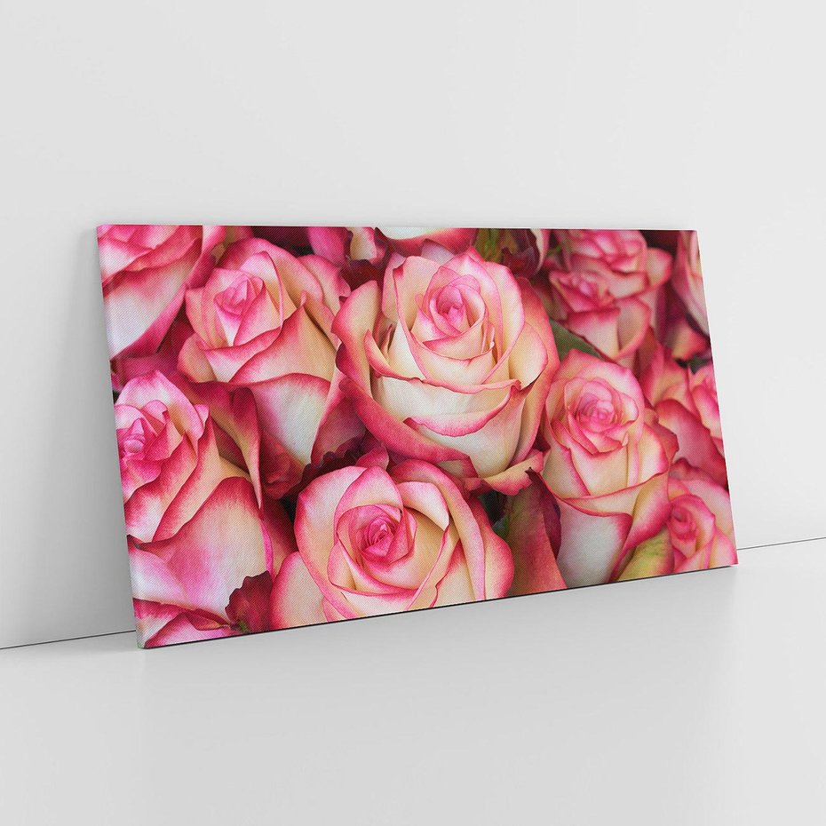 Obraz na płótnie 140x70 - Różany urok - kwiaty, róże