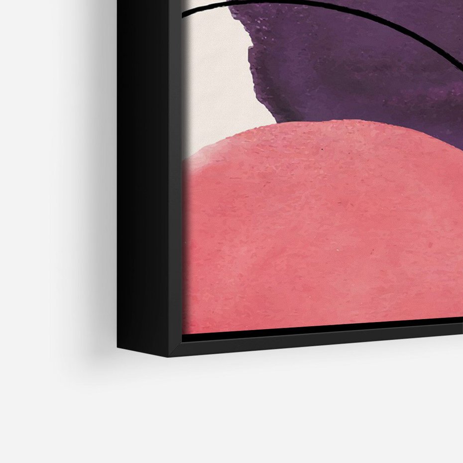 Obraz w ramie 70x100 - Migotliwe Widzenia - abstrakcyjne akwarelowe plamy, nieregularne linie - rama czarna