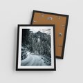 Plakat w ramie 40x50 - Zimowa Przygoda - zima w górach, droga - rama czarna