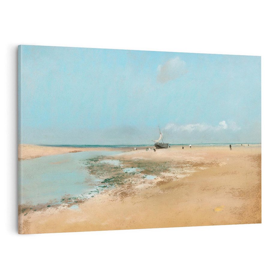 Obraz na płótnie 70x50 - Beach at Low Tide (Mouth of the River) (1869), Edgar Degas - Reprodukcja - reprodukcja, obraz na płótnie