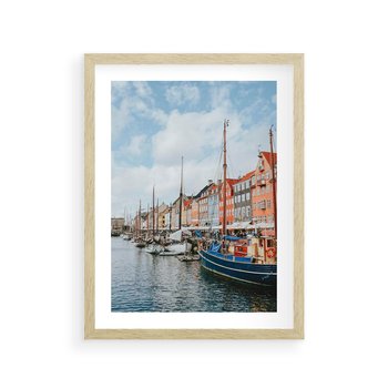 Plakat w ramie 30x40 - Wibracje Miejskiego Klimatu - Dania, Kopehaga - rama drewno