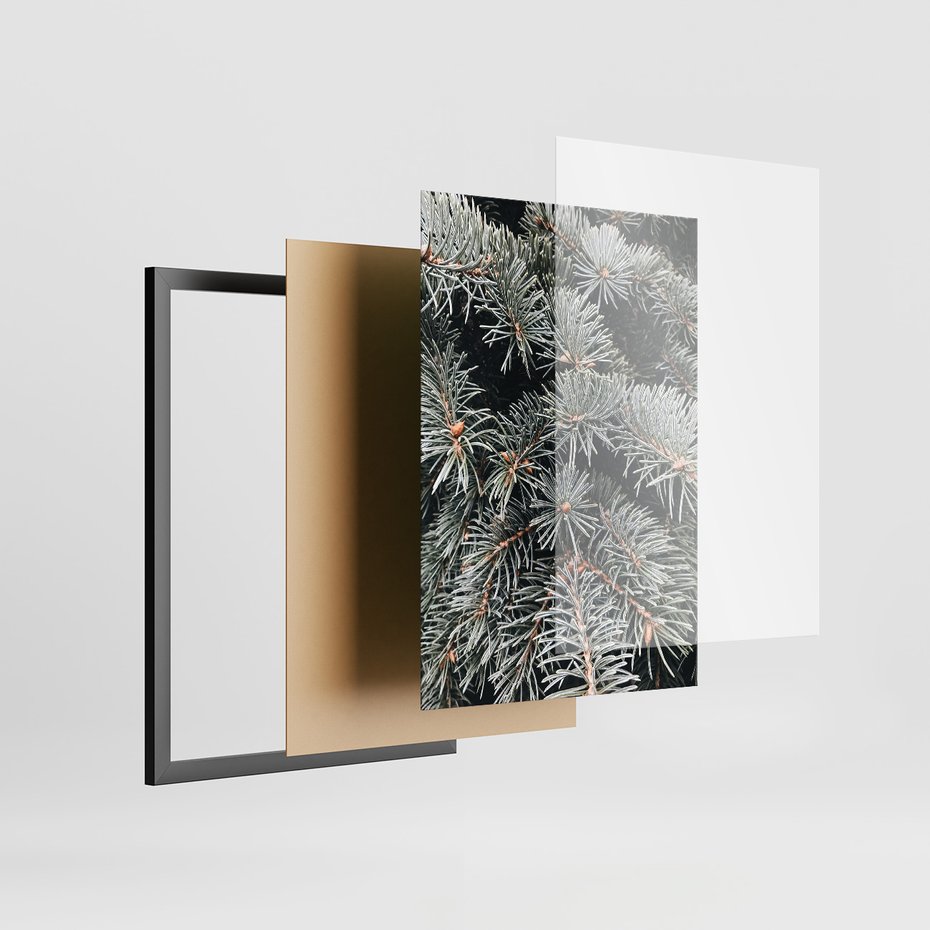 Zestaw obrazy w ramie 40x50 galeria - Kawa, zima, koc - rama czarna