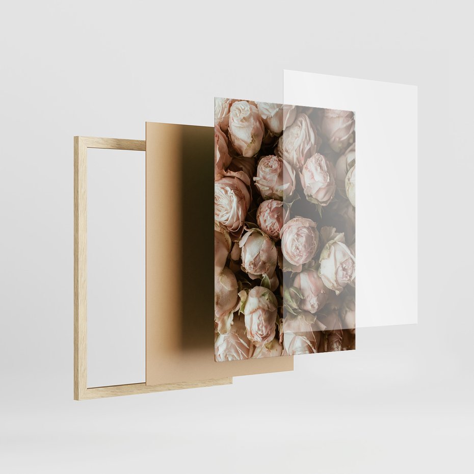 Zestaw obrazy w ramie 30x40 galeria - Kwiaty, wino, pościel, kobiece - rama drewno