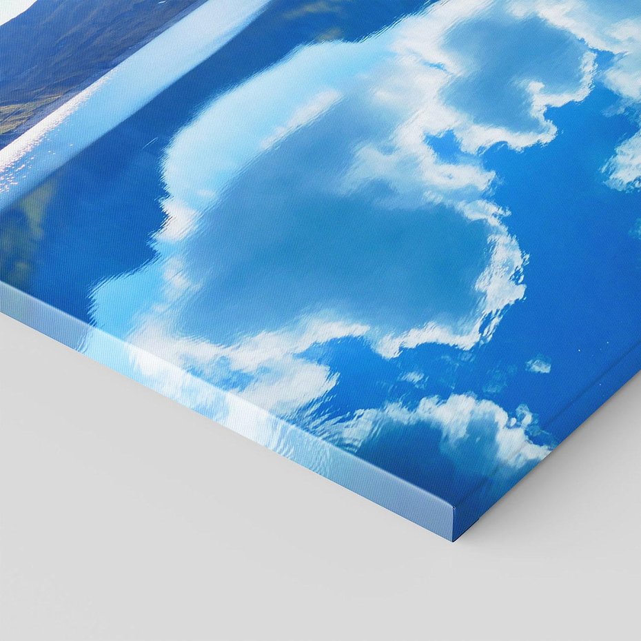 Obraz na płótnie 70x50 - Jezioro - Góry, chmury i niebo - jezioro, góry