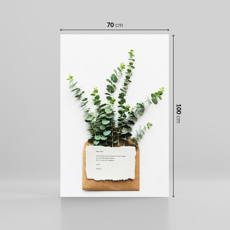 Obraz na płótnie 70x100 - Eukaliptusowa harmonia - eukaliptus, liście