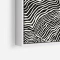 Obraz w ramie 50x50 - Migoczące Kontury - boho plakat, rycina - rama biała