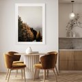 Plakat w ramie 30x40 - Kolorowa Jesień w Górskim Lesie - las, jesień - rama biała