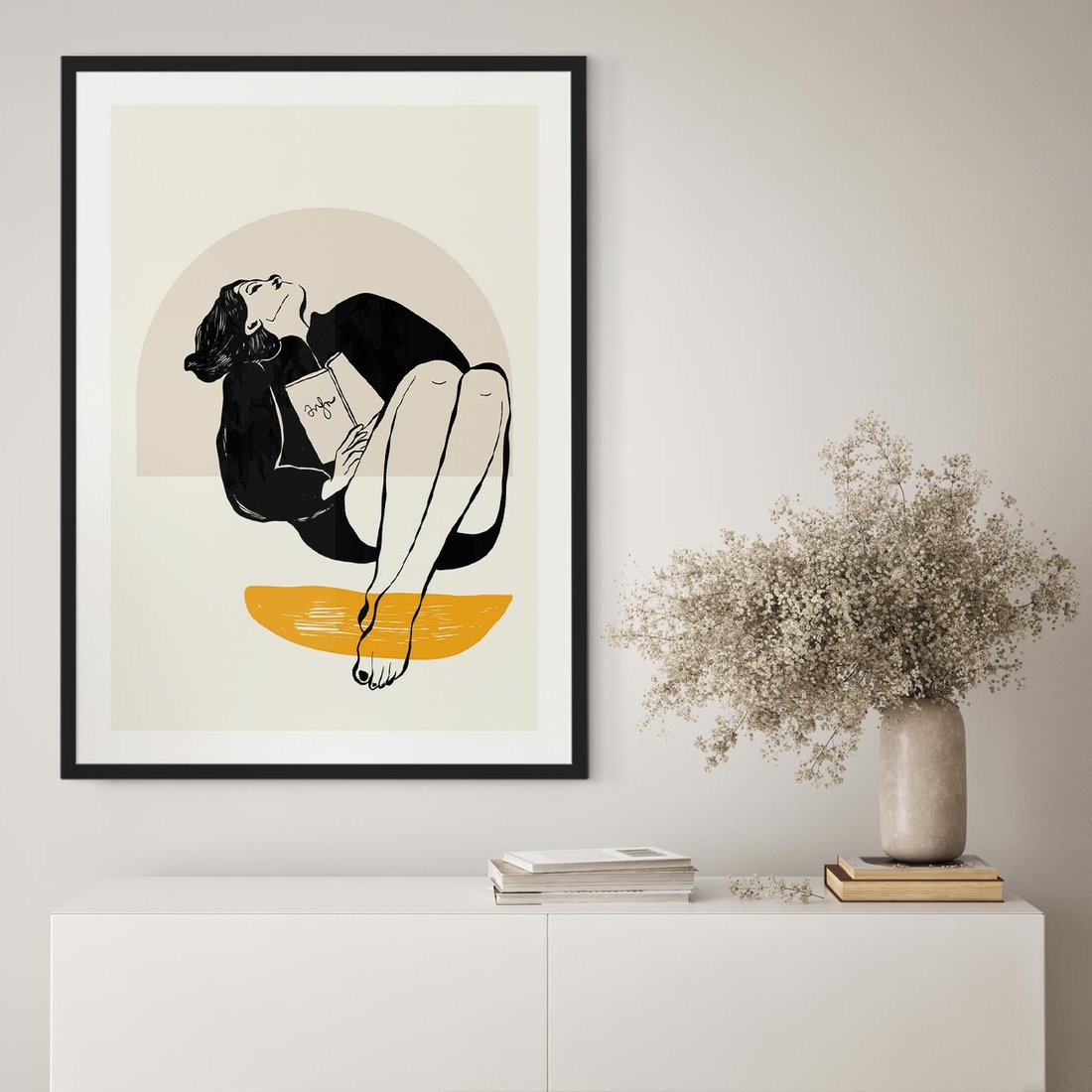 Plakat w ramie 40x50 - Kształt Kobiecego Portretu - grafika, kobieta - rama czarna