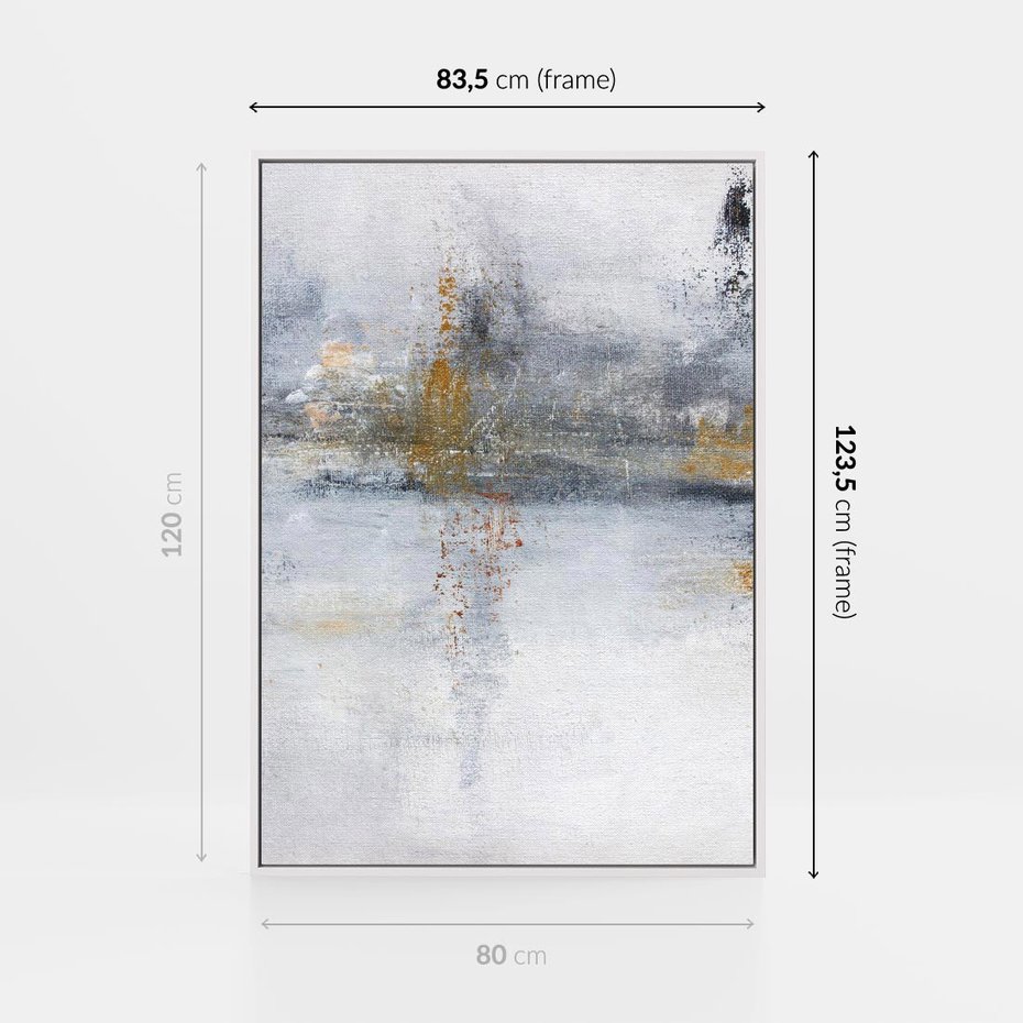 Obraz w ramie 80x120 - Kontrastujące Chaosy - abstrakcja, kontrast - rama biała