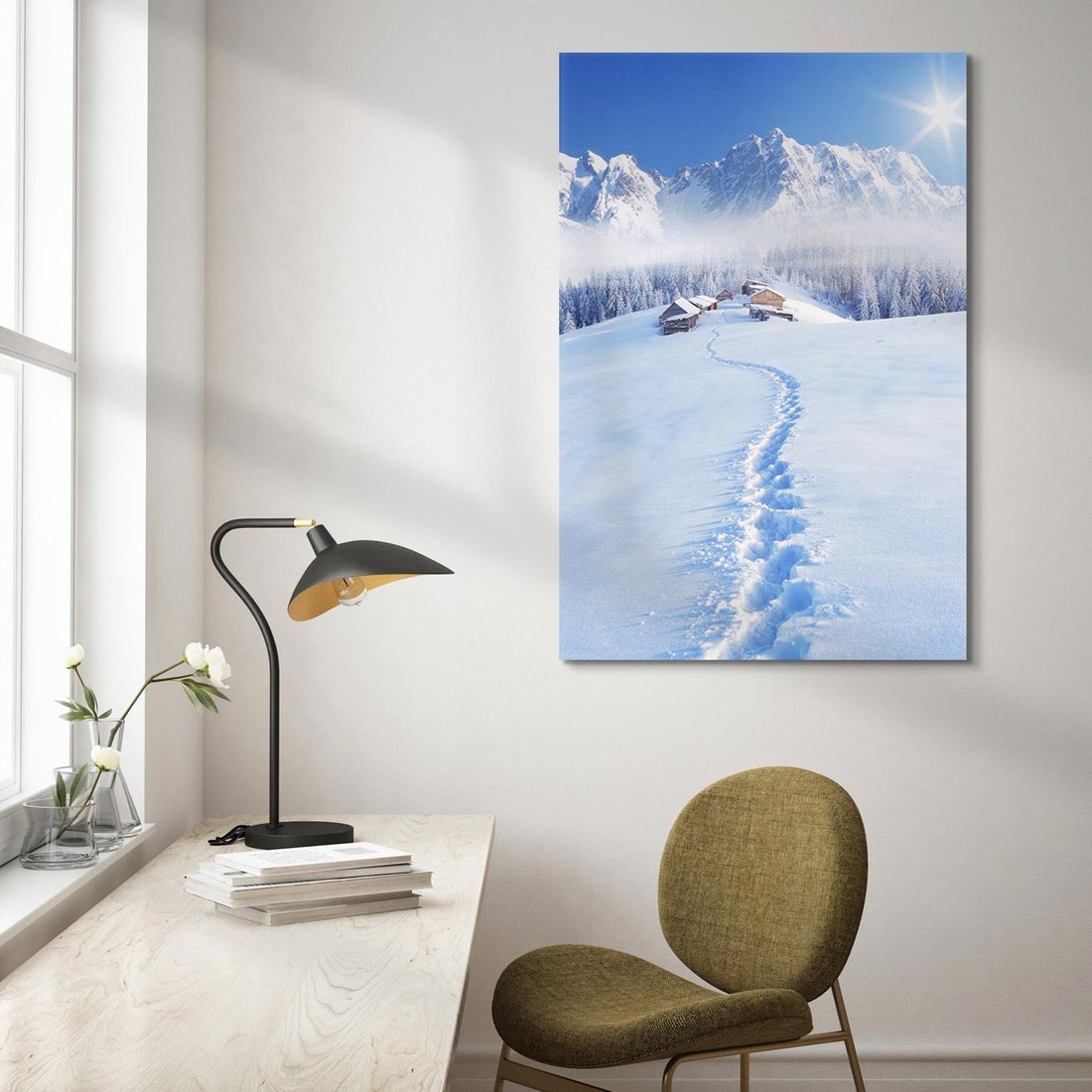 Obraz na płótnie 50x70 - Magia zimowych gór - zima, góry