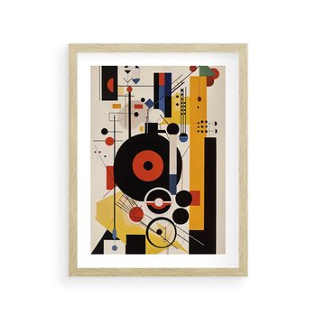 Plakat w ramie 40x50 - Wnętrza Refleksyjnego Światła - modernistyczny obraz, styl bauhaus - rama drewno