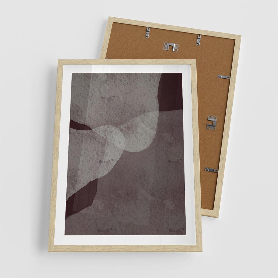 Plakat w ramie 50x70 - Obce Odcienie - mroczny plakat, nowoczesne wnętrza - rama drewno