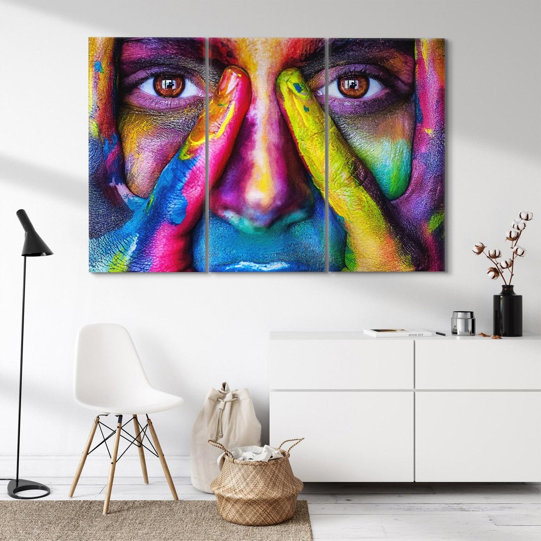 Obraz na płótnie 120x80 - Abstrakcyjna refleksja człowieka - człowiek, abstrkacja