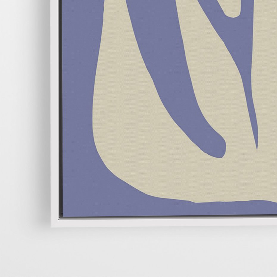 Obraz w ramie 50x70 - Kształty Niewidzialnych Granic - abstrakcyjna sztuka, skandynawski styl - rama biała