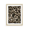 Plakat w ramie 30x40 - Piękno Drewna - belki drewna, drewno - rama drewno