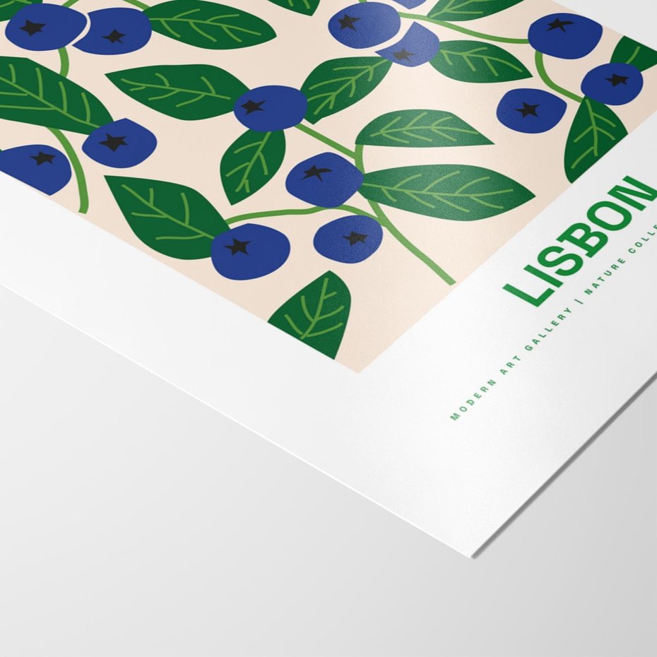 Plakat bez ramy 30x40 - Migotliwe Przestrzenie - borówki, jagody