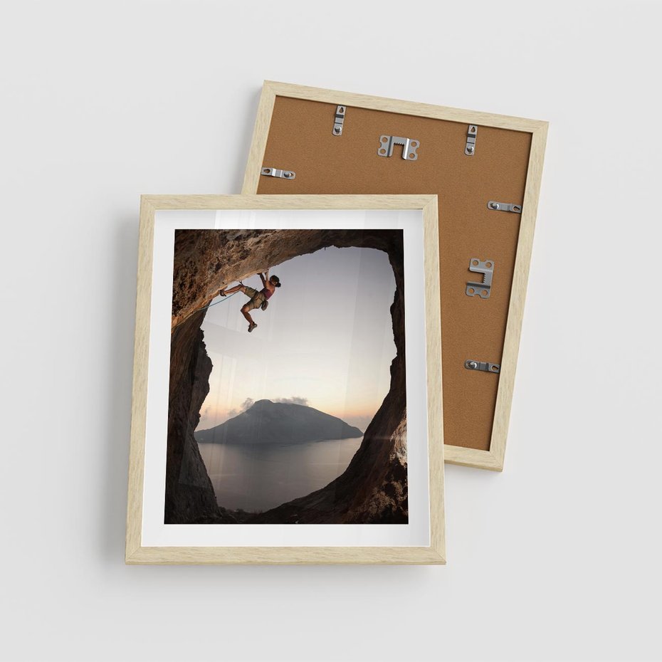 Plakat w ramie 40x50 - Wspinaczka na Wysokie Góry - wspinaczka, góry - rama drewno